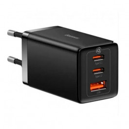 Baseus GaN3 Pro Fast Charger 2xType-C+USB 65W Black (CCGP050101)