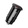 Baseus USB Car Charger Square Metal Quick Charger 3.0 2xUSB 30W Black (CCALL-DS01) - зображення 2