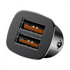 Baseus USB Car Charger Square Metal Quick Charger 3.0 2xUSB 30W Black (CCALL-DS01) - зображення 4