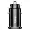 Baseus USB Car Charger Square Metal Quick Charger 3.0 2xUSB 30W Black (CCALL-DS01) - зображення 5