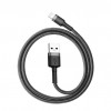 Baseus cafule Cable USB For lightning 2.4A 0.5M Gray/Black (CALKLF-AG1) - зображення 5