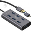 Promate USB hub EZHub-7 grey (ezhub-7.grey) - зображення 1