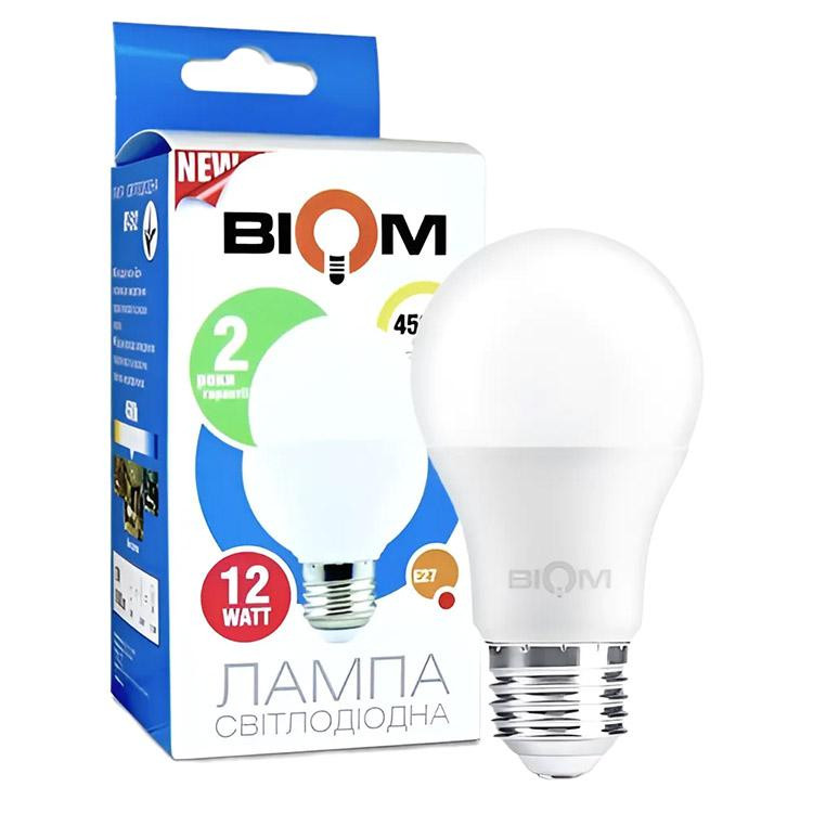 Biom LED BT-512 A60 12W E27 4500К матовая - зображення 1