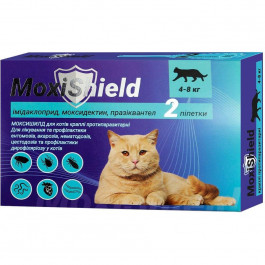 FIPROMAX Краплі протипаразитарні  MoxiShield для котів 4-8 кг 2 піпетки 0.8 мл (4820150208165)