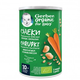 Gerber Пшенично-овсяные снеки с морковью и апельсинами 35 г