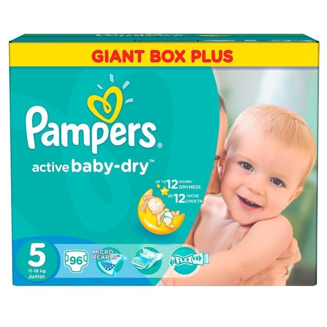 Pampers Active Baby-Dry Junior 5 (96 шт.) - зображення 1