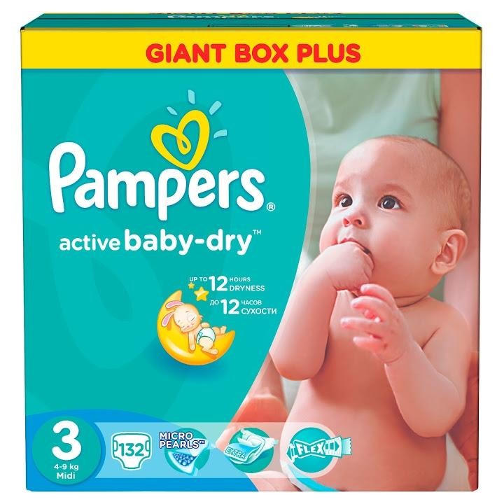 Pampers Active Baby-Dry Midi 3 (132 шт) - зображення 1