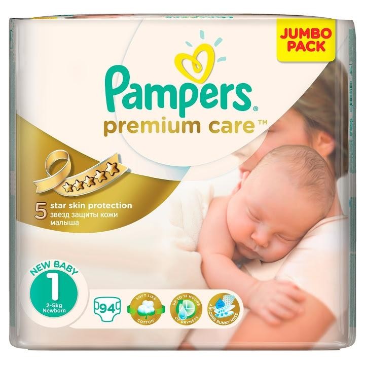 Pampers Premium Care Newborn 1 (94 шт.) - зображення 1