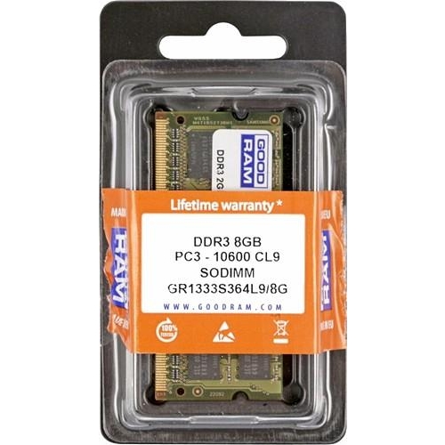 GOODRAM 8 GB SO-DIMM DDR3 1333 MHz (GR1333S364L9/8G) - зображення 1