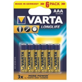 Varta AAA bat Alkaline 6шт LONGLIFE EXTRA (04103 101 416)