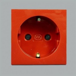 MK Electric Модуль электрический одинарный, 220В, 50х50 мм, красный (K5831RED)