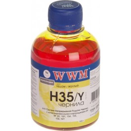 WWM Чернила для HP №22/134/121 200г Yellow Водорастворимые (H35/Y)