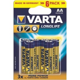 Varta AA bat Alkaline 6шт LONGLIFE EXTRA (04106 101 436)
