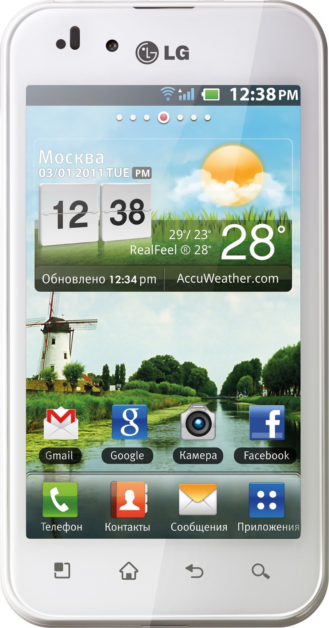 LG P970 Optimus Black (White) - зображення 1