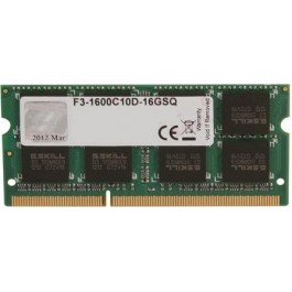 G.Skill 16 GB (2x8GB) SO-DIMM DDR3 1600 MHz (F3-1600C10D-16GSQ)