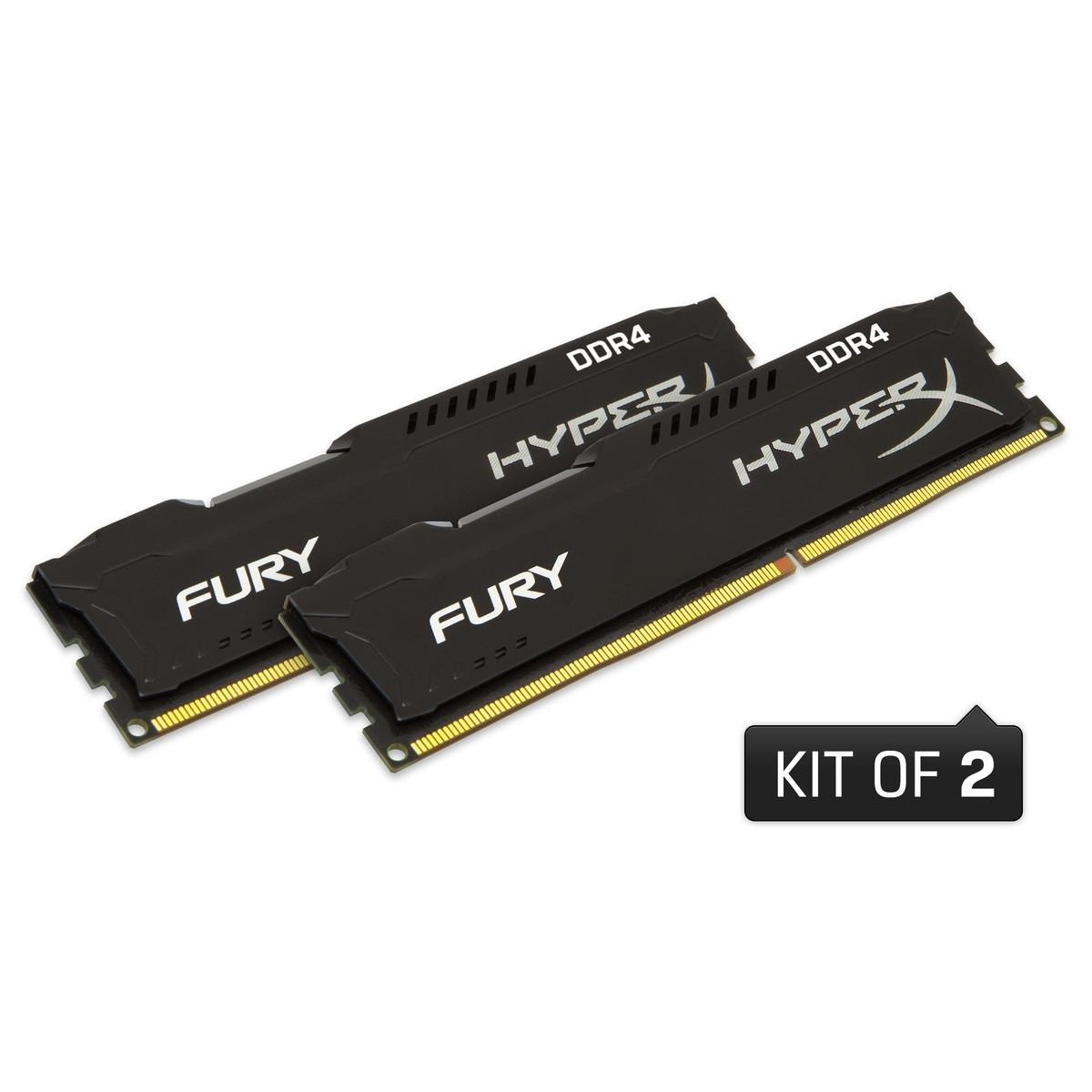 HyperX 16 GB (2x8GB) DDR4 2666 MHz FURY (HX426C15FBK2/16) - зображення 1