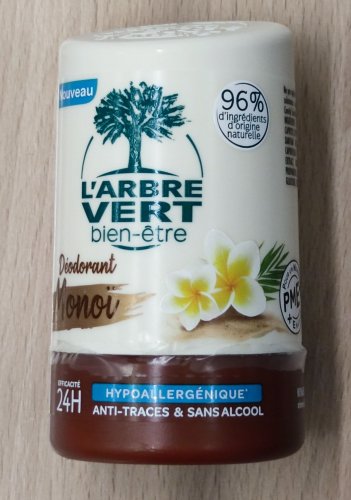 Фото жіноча L'Arbre Vert Дезодорант  Monoi з кокосовою олією та екстрактом квітів тіаре 50 мл (3450601043871) від користувача Serhii