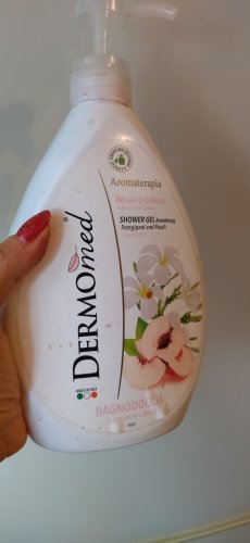 Фото рідке мило Dermomed Крем-мыло жидкое  Плюмерия и персик 1000 мл (8032680390791) від користувача Катруся