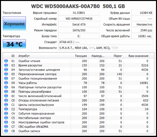 Фото Жорсткий диск WD Blue 500 GB (WD5000AAKS) від користувача 