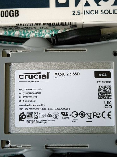 Фото SSD накопичувач Crucial MX500 2.5 500 GB (CT500MX500SSD1) від користувача gorlum22