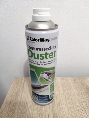 Фото Стиснене повітря ColorWay Spray duster 800ml (CW-3380) від користувача Ан