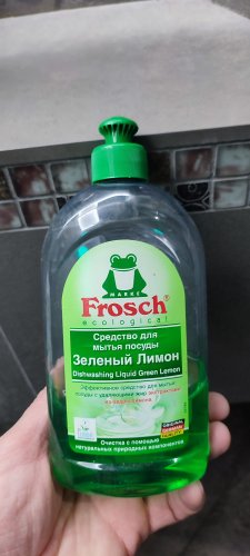 Фото Рідина для миття посуду Frosch Средство для мытья посуды Зеленый лимон 500 мл (4009175161833) від користувача BOSS