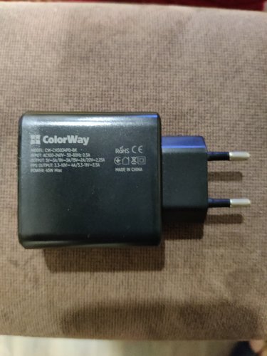 Фото Мережевий зарядний пристрій ColorWay CW-CHS034PD-BK від користувача Galaxy Chess