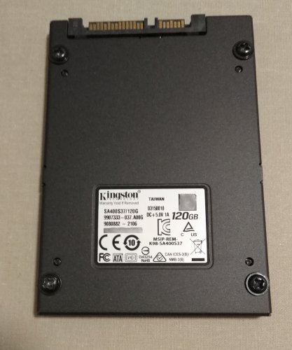 Фото SSD накопичувач Kingston A400 120 GB (SA400S37/120G) від користувача 