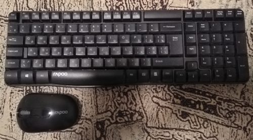 Фото Комплект (клавіатура + миша) RAPOO X1800S Wireless Black від користувача ShereKhan