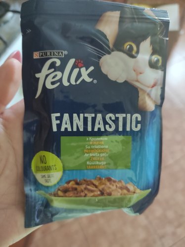 Фото вологий корм Felix Fantastic с кроликом в желе 85 г (7613039835500) від користувача SofiaQwerty