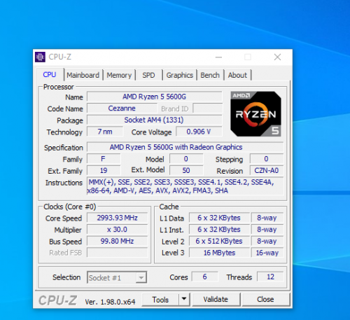 Фото Процесор AMD Ryzen 5 5600G (100-100000252BOX) від користувача Ваня