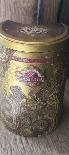 Фото чорний чай Basilur Oriental Collection Golden Crescent ж/б 100г (4792252100565) від користувача Serhii