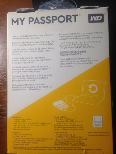 Фото Жорсткий диск WD My Passport 2 TB Black (WDBS4B0020BBK) від користувача Dr. Markelius