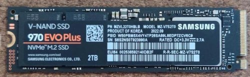 Фото SSD накопичувач Samsung 970 EVO Plus 2 TB (MZ-V7S2T0BW) від користувача inga.chornobays