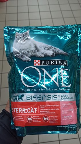 Фото Сухий корм Purina One Steril Cat Salmon & Wheat 800 г (7613032756659) від користувача Turbo-Yurik