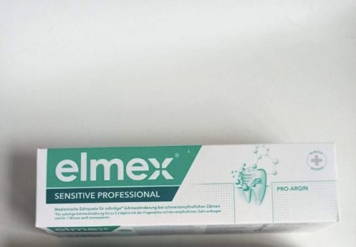 Фото  Elmex Зубна паста для чутливих зубів  Sensitive Professional професійна відбілююча 75 мл (8718951478497) від користувача Djos