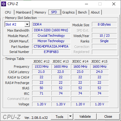 Фото Пам'ять для настільних комп'ютерів Crucial 8 GB DDR4 3200 MHz (CT8G4DFRA32A) від користувача Ruloff