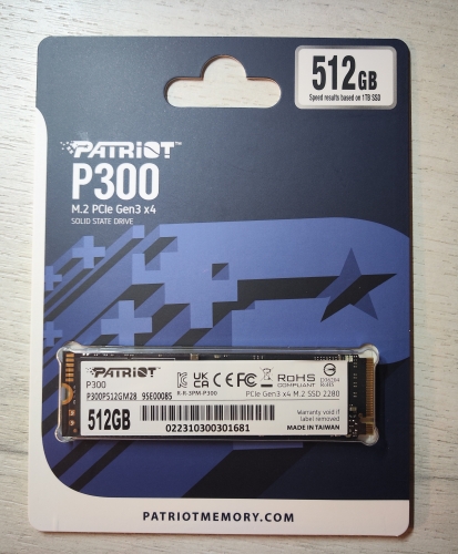 Фото SSD накопичувач PATRIOT P300 512 GB (P300P512GM28) від користувача 888vital888