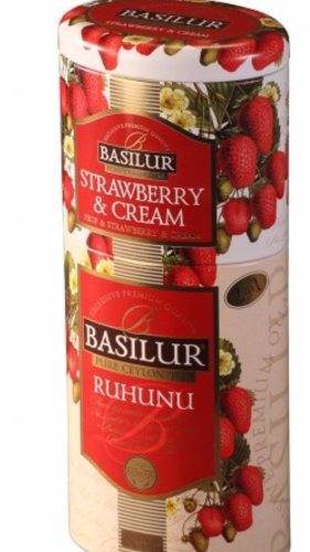 Фото чорний чай з добавками Basilur Magic Fruits Raspberry & Rosehip ж/б 100г від користувача Malinka11