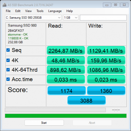 Фото SSD накопичувач Samsung 980 250 GB (MZ-V8V250BW) від користувача lordep