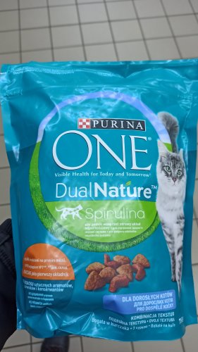 Фото сухий корм Purina One DualNature со спирулиной 0,75 кг (7613036257633) від користувача Turbo-Yurik