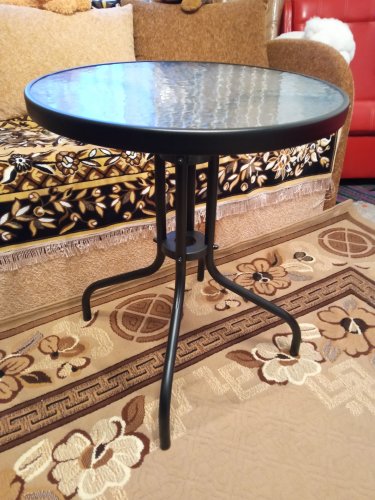 Фото Нерозкладний стіл Art Metal Furniture Rico черный, стекло (519708) від користувача rosstikf