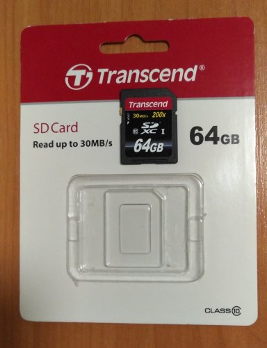 Фото Карта пам'яті Transcend 64 GB SDXC class 10 TS64GSDXC10 від користувача 