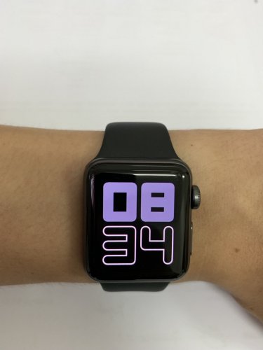 Фото Смарт-годинник Apple Watch Series 3 GPS 38mm Space Gray with Black Sport Band (MTF02) від користувача Игорь