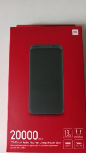 Фото Зовнішній акумулятор (павербанк) Xiaomi Redmi Power Bank 20000mAh Black (VXN4304GL) від користувача Turbo-Yurik