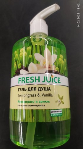 Фото  Fresh Juice Крем-гель для душа  Lemongrass & Vanilla 750 мл (4823015936135) від користувача jozefin L