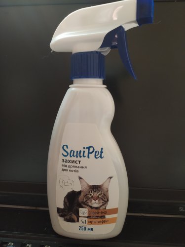 Фото Котам Природа Спрей-отпугиватель для кошек Sani Pet 250 мл (для защиты от царапания) (PR240564) від користувача Iris