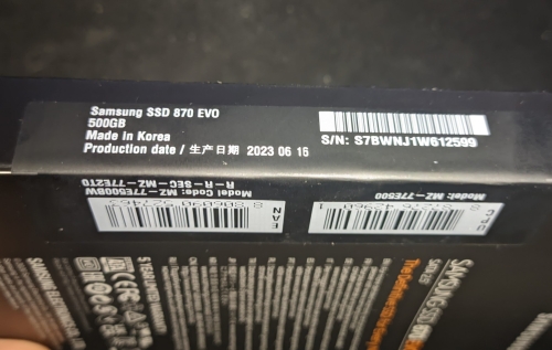 Фото SSD накопичувач Samsung 870 EVO 500 GB (MZ-77E500BW) від користувача General Sergal