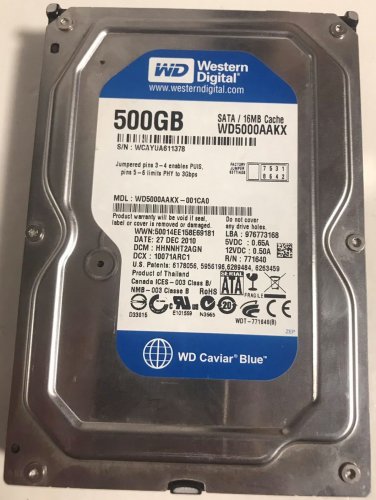 Фото Жорсткий диск WD Blue 500 GB (WD5000AAKX) від користувача Саша