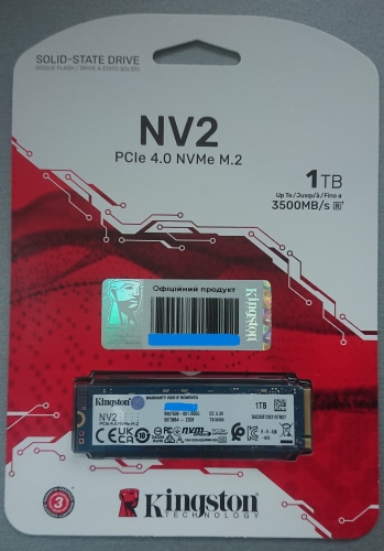 Фото SSD накопичувач Kingston NV2 1 TB (SNV2S/1000G) від користувача Romanoff